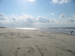 The beautiful stretched beach