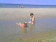 Having fun playing in the water